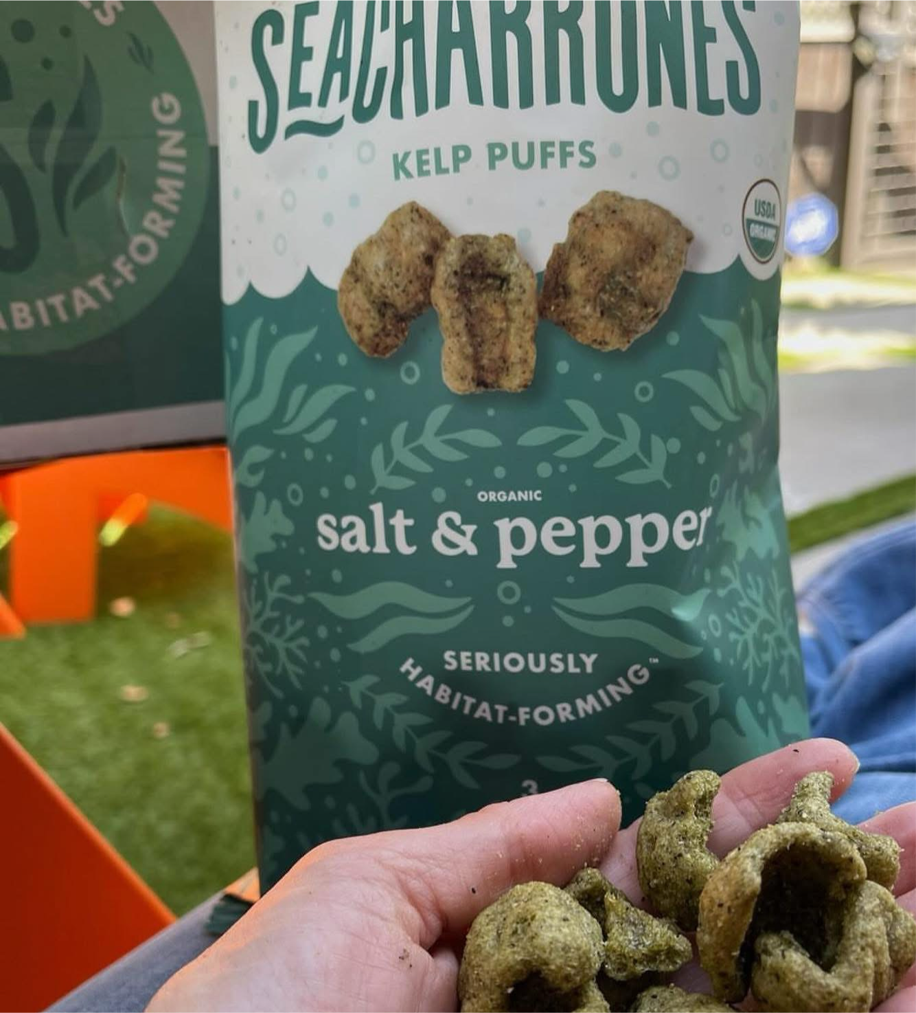 Salt & Pepper Seacharrones Kelp Puffs