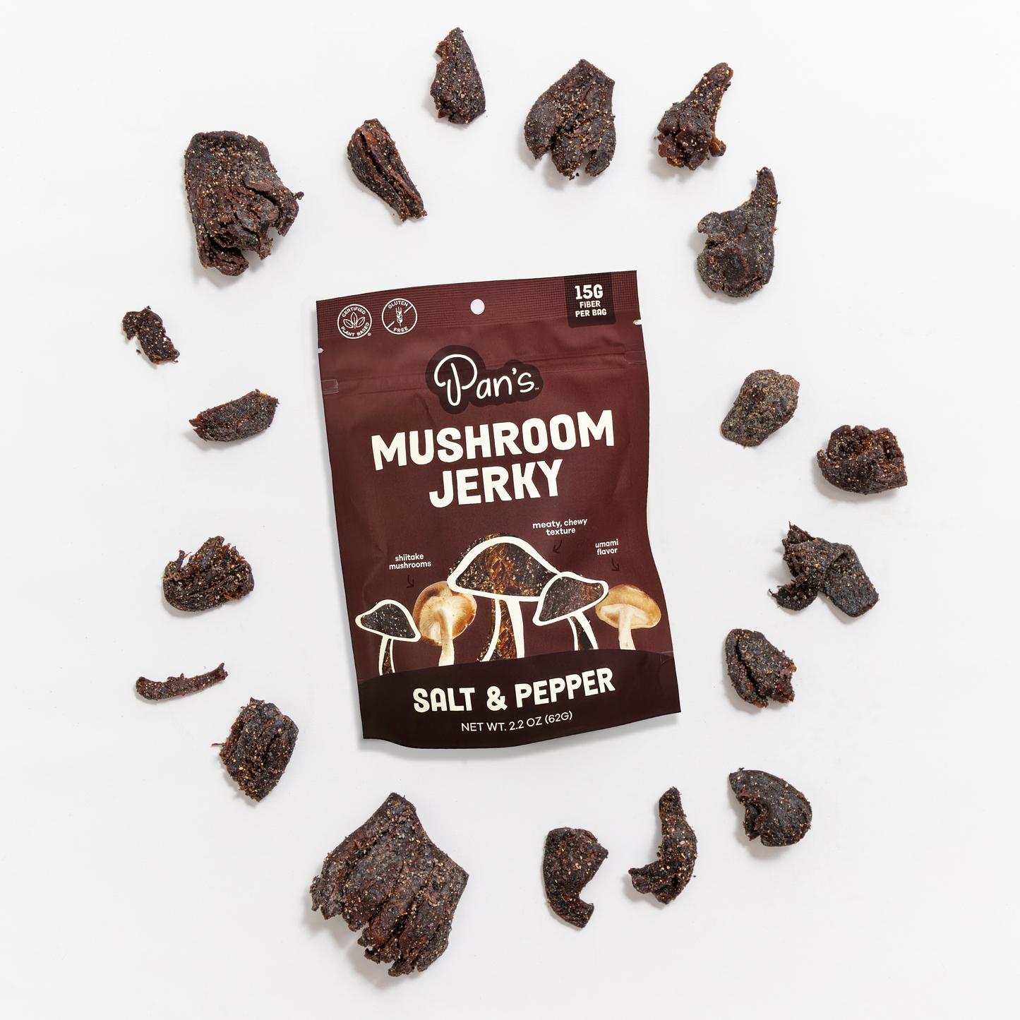 Salt & Pepper Shiitake Mushroom Jerky