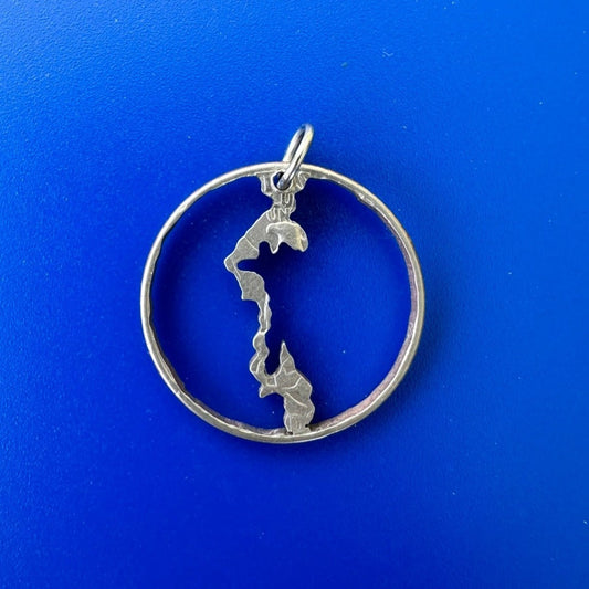 Whidbey Island Rim Cut Coin Necklace
