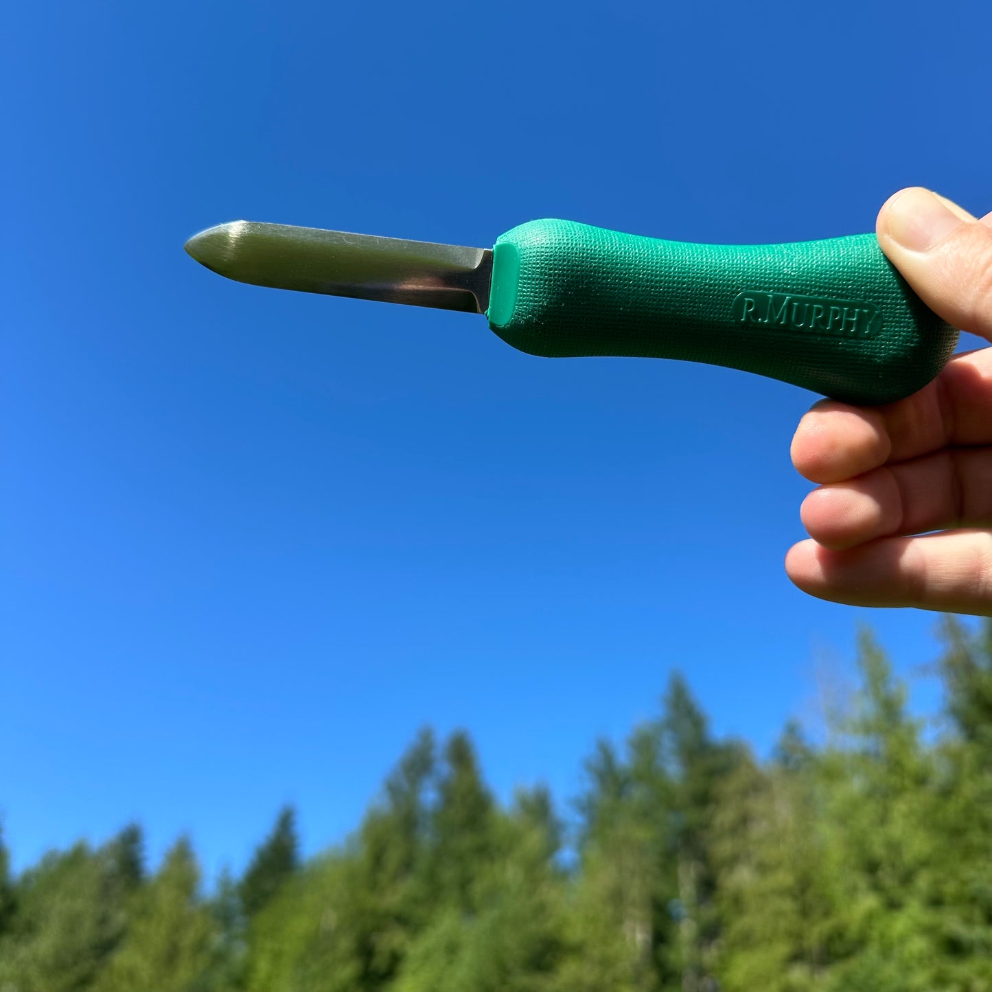 New Haven Style Curved Tip Oyster Shucking Knife Made With Recycled Ocean Plastic