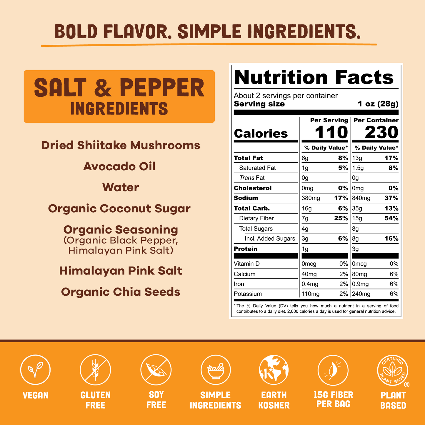 Salt & Pepper Shiitake Mushroom Jerky