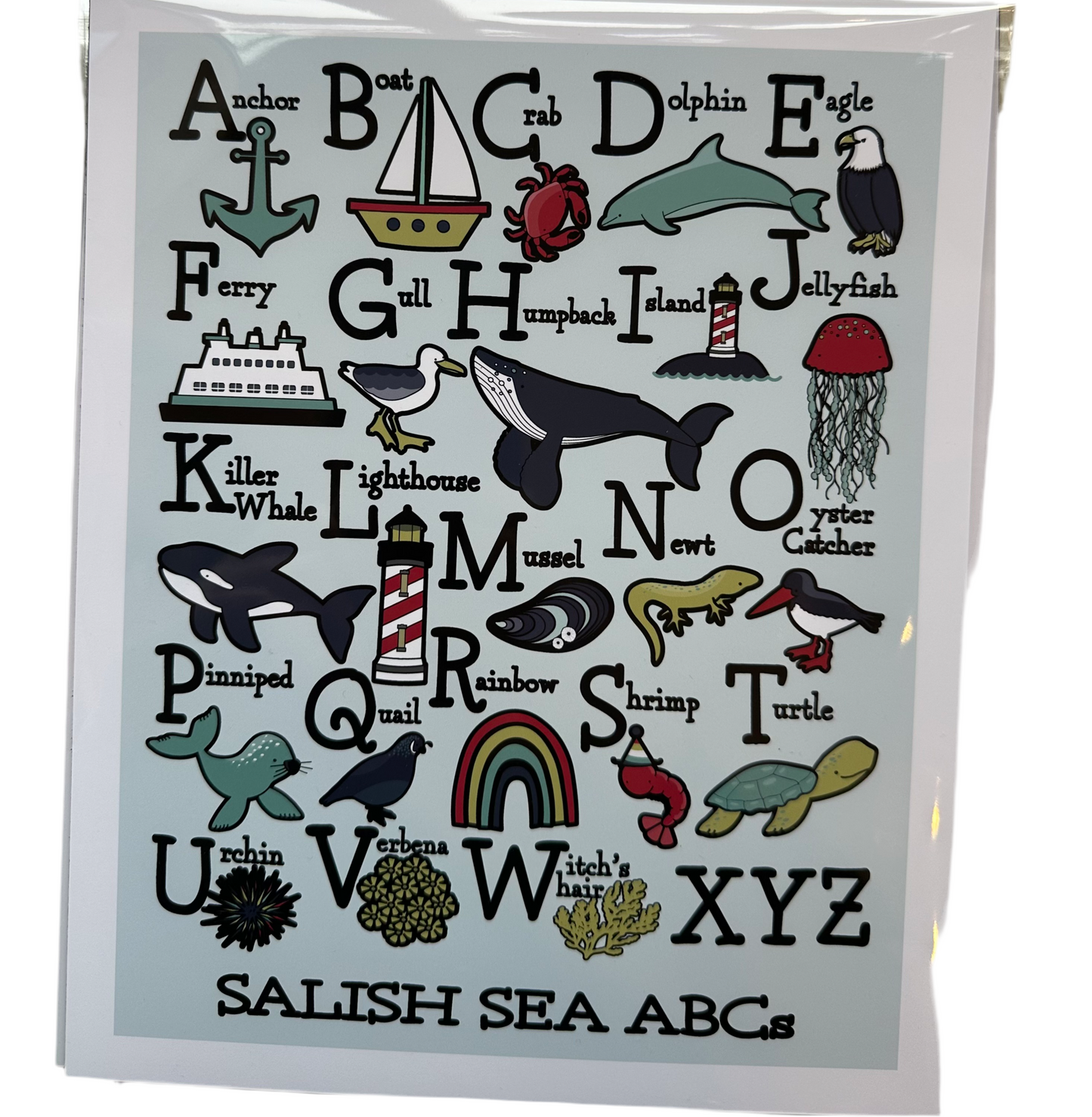 ABC by the Sea Art Print for Kids