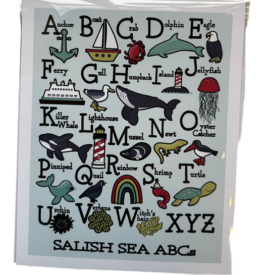 ABC by the Sea Art Print for Kids