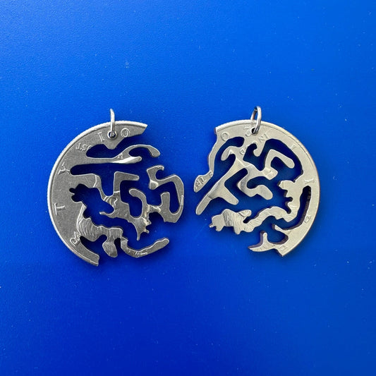 Maze Two-Piece Coin Friendship Necklaces