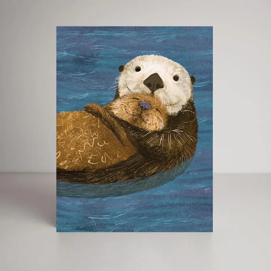 Cuddly Sea Otters Greeting Card