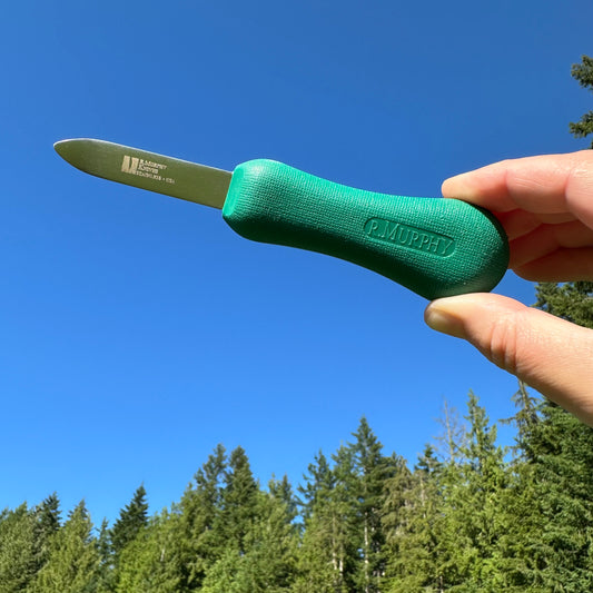 New Haven Style Curved Tip Oyster Shucking Knife Made With Recycled Ocean Plastic