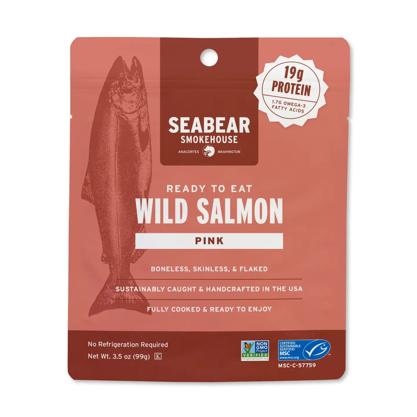 Ready-To-Eat Wild Alaskan Shelf-Stable Pink Salmon