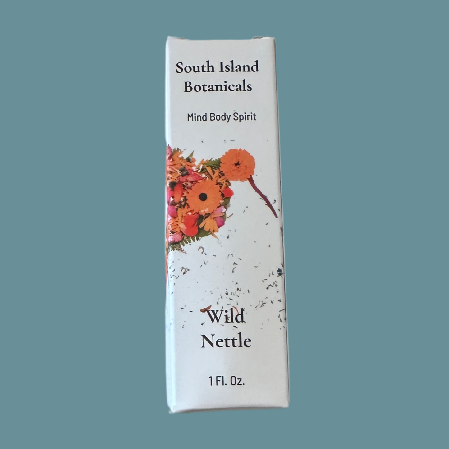 South Island Botanicals Wild Nettle product packaging on a solid background
