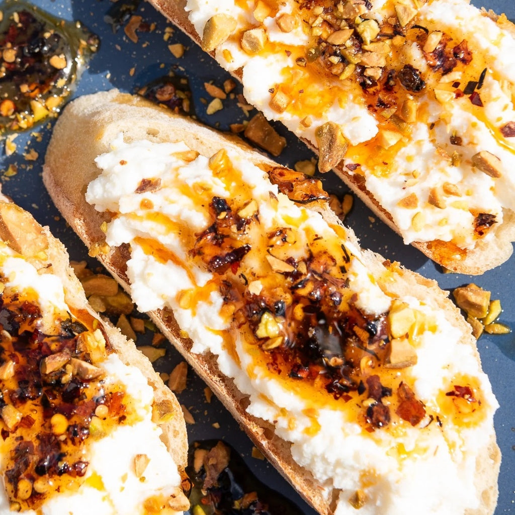 Food Club Ricotta Recipe: Hot Honey Ricotta Toast – Salinity Seafood & More