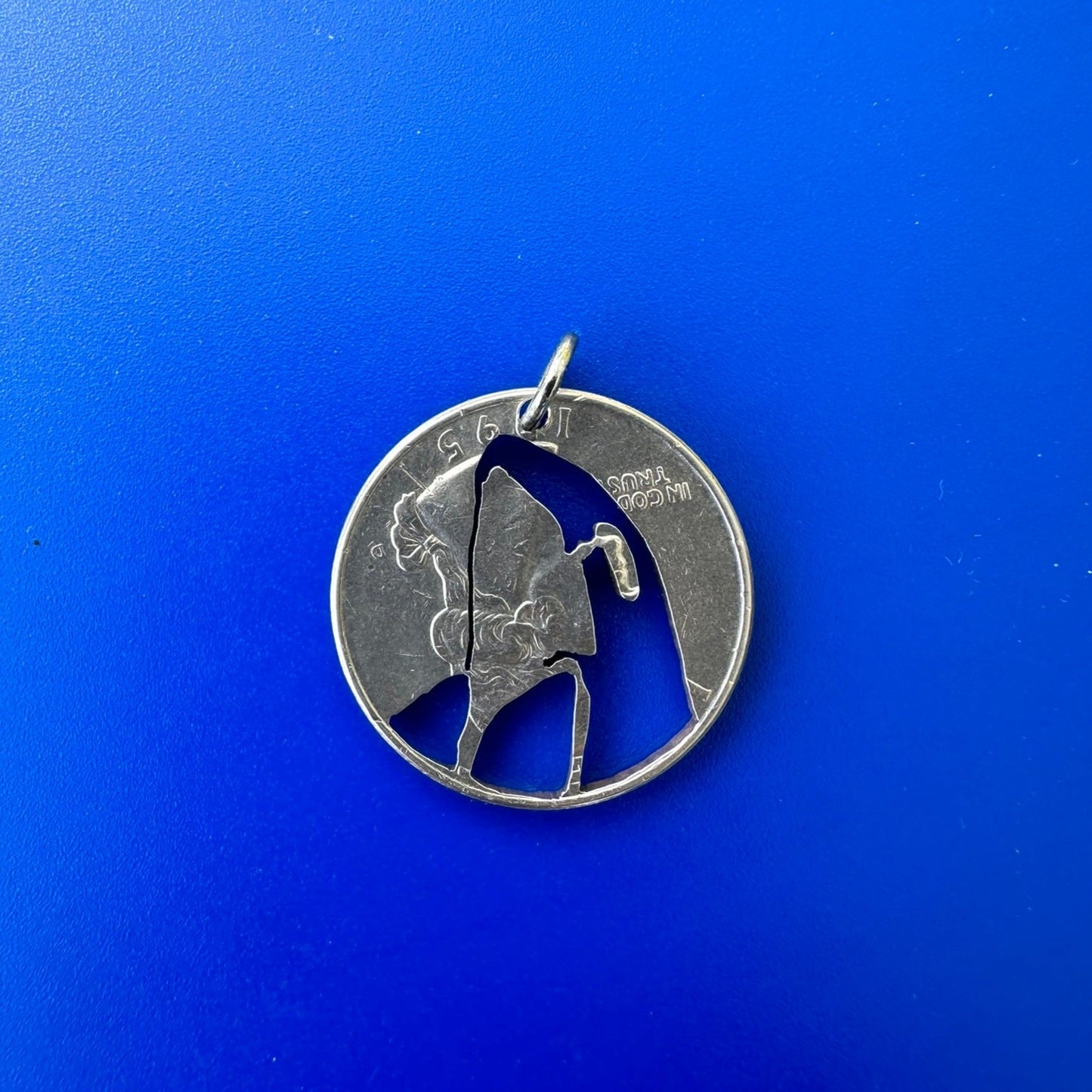 Orca Whale - Cut Coin Quarter Necklace