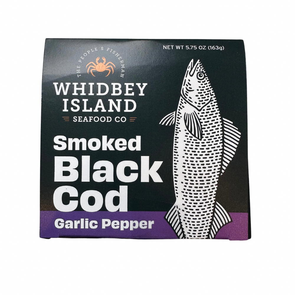 Smoked Tinned Black Cod (Garlic Pepper)