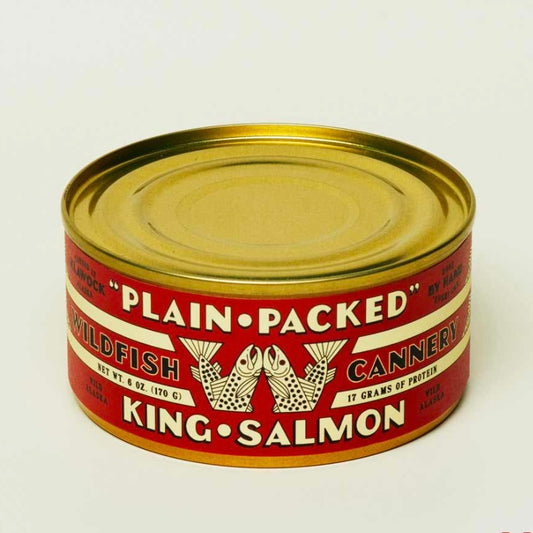 Canned Plain-Packed King Salmon