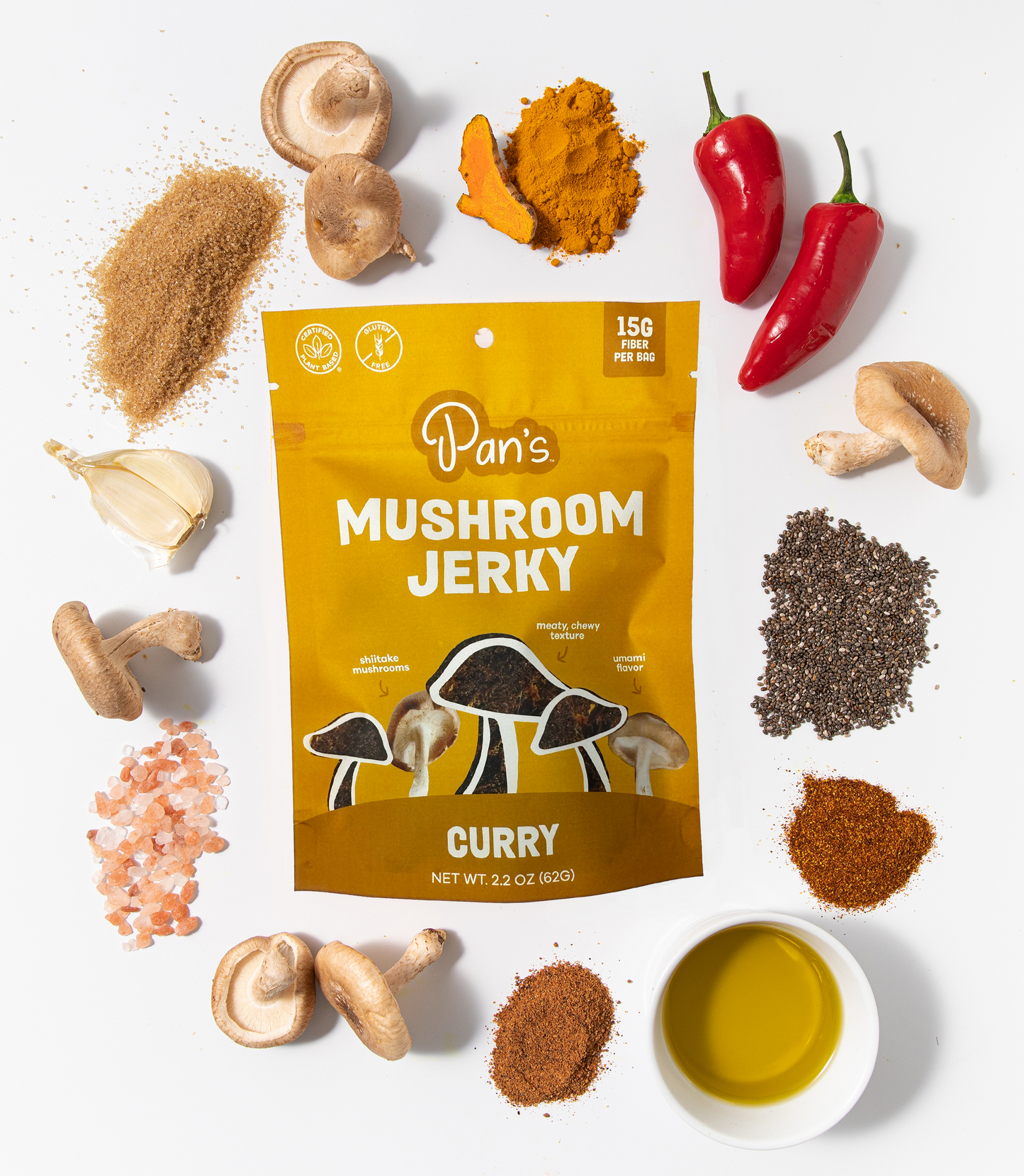 Curry Shiitake Mushroom Jerky