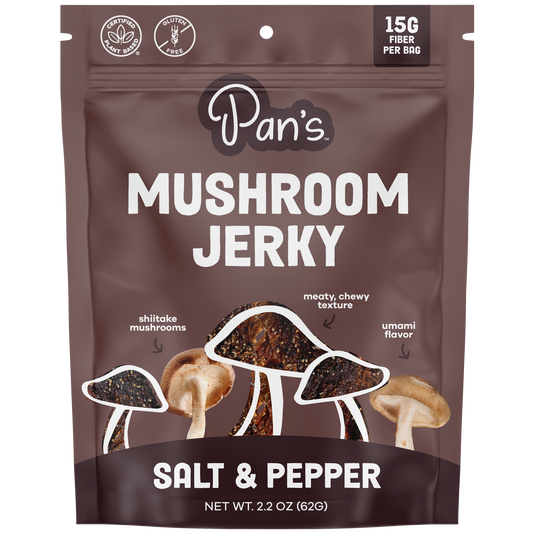 Salt & Pepper Shiitake Mushroom Jerky