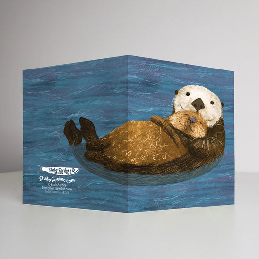 Cuddly Sea Otters Greeting Card