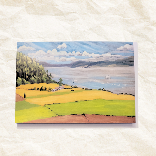 "Ebey's Landing with Ferry" Greeting Card