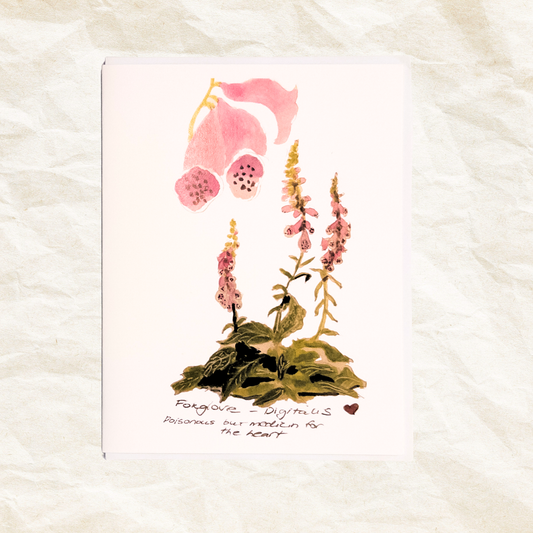 "Foxglove" Greeting Card