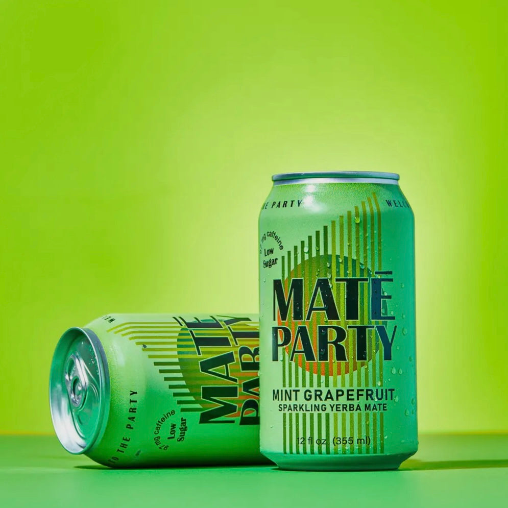 Two green cans on green background