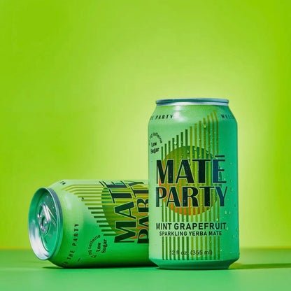 Two green cans on green background