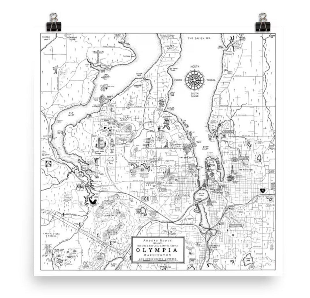 Olympia Map Print