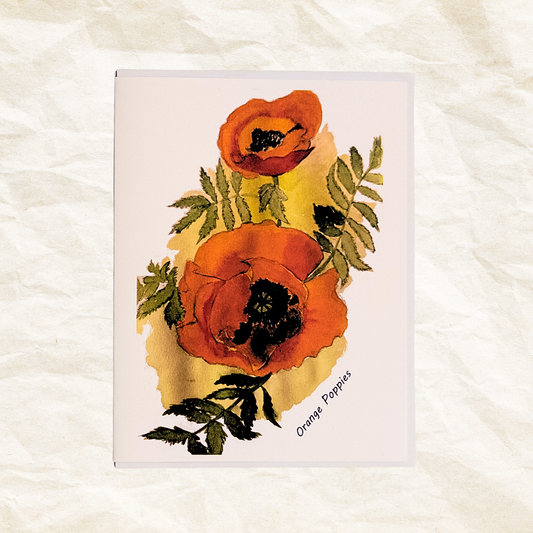 "Orange Poppies" Greeting Card