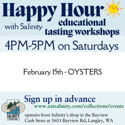 OYSTERS WORKSHOP on Saturday, February 15th from 4PM-5PM