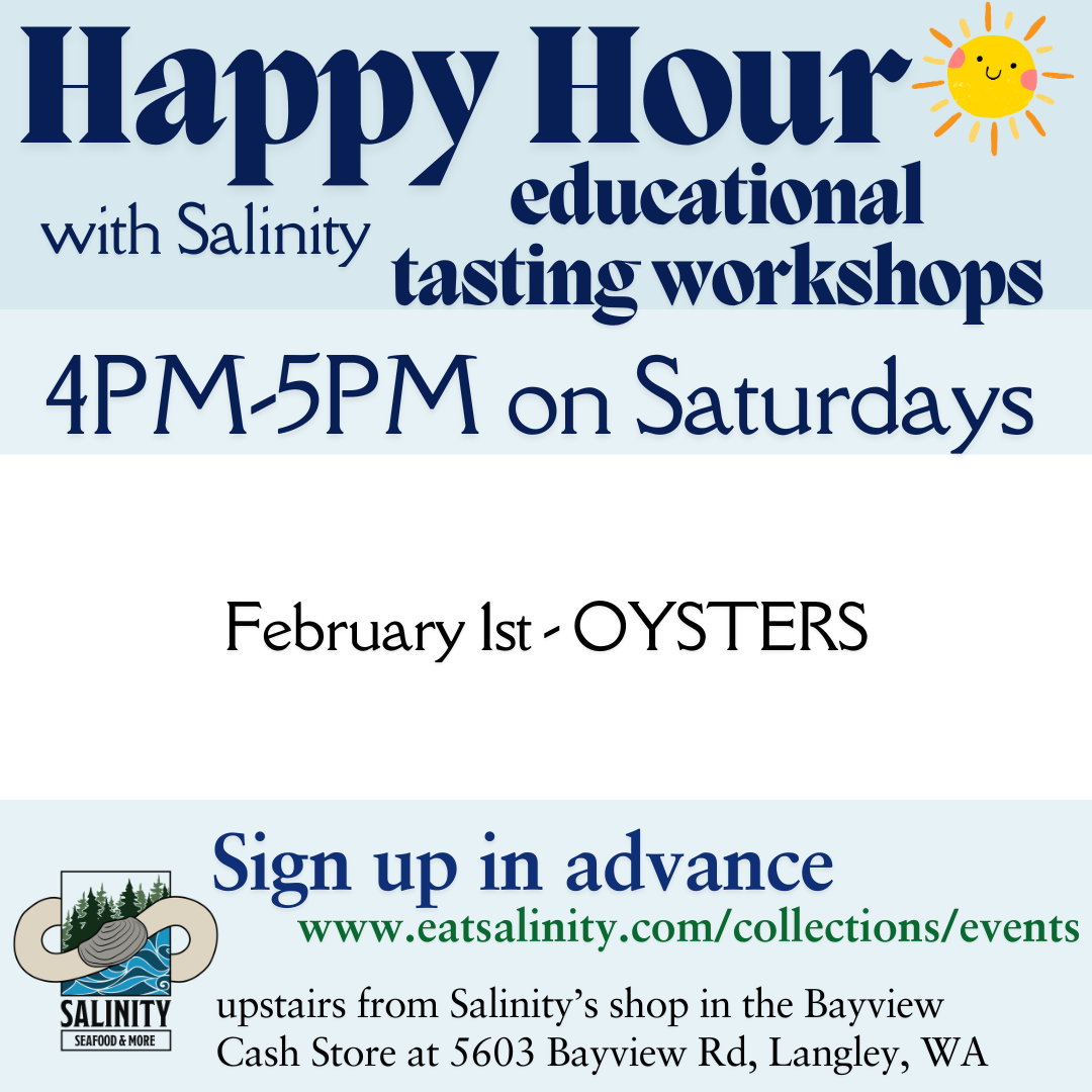 OYSTERS WORKSHOP on Saturday, February 1st from 4PM-5PM