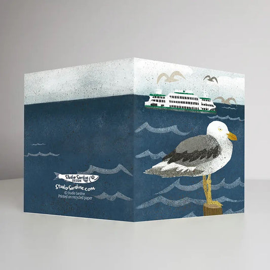 Seagull and Ferry Greeting Card