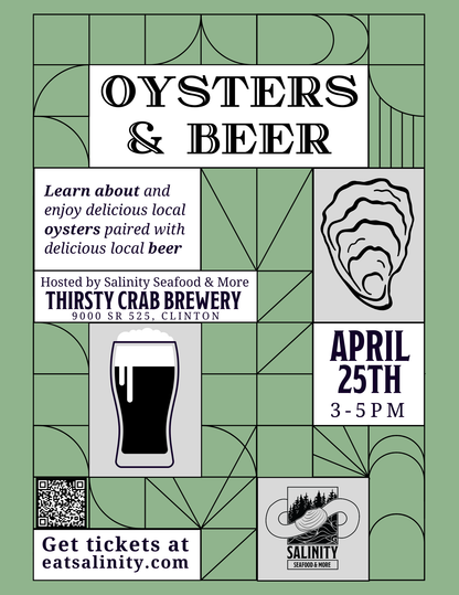 OYSTERS & BEER at Thirsty Crab Brewery