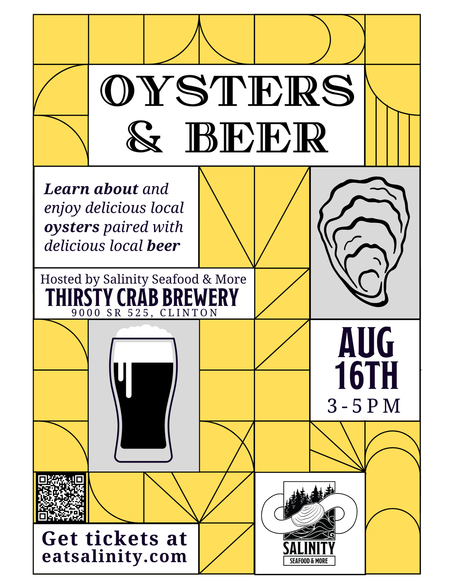OYSTERS & BEER at Thirsty Crab Brewery
