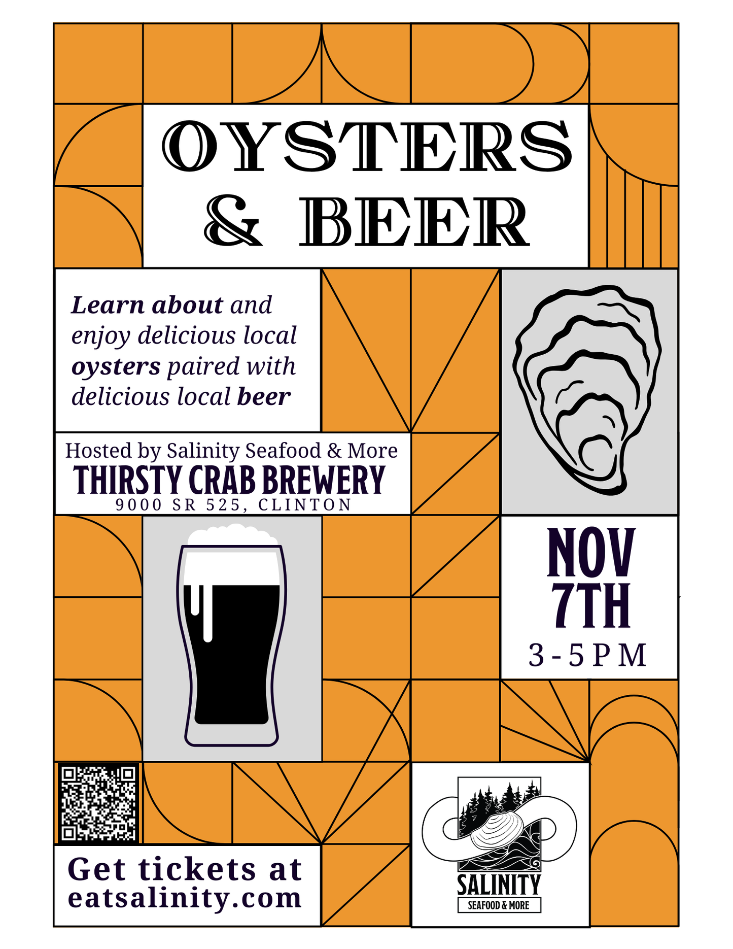 OYSTERS & BEER at Thirsty Crab Brewery