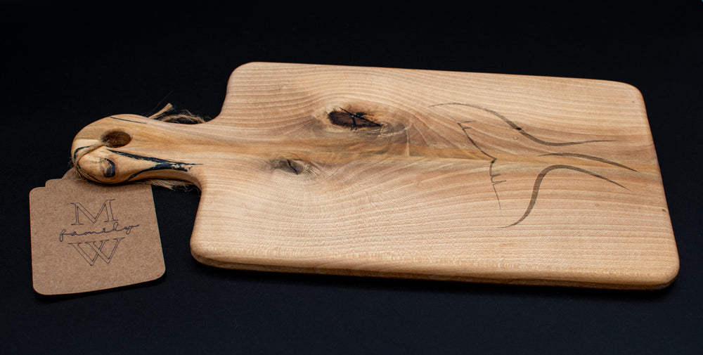Whale Tail Engraved Maple Charcuterie Board