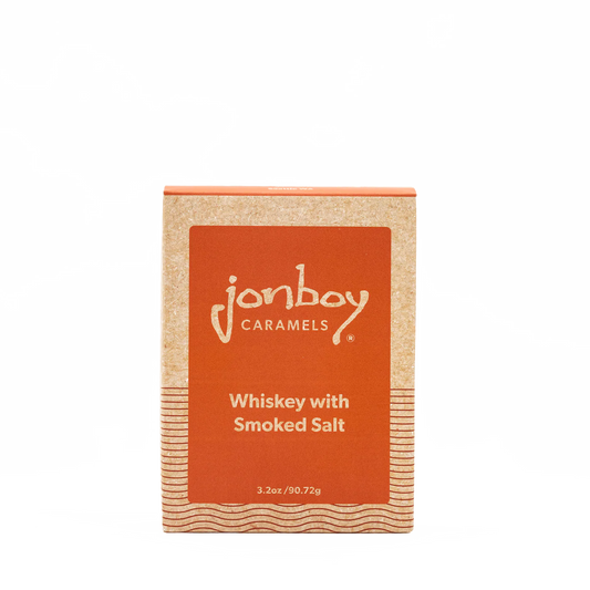 Whiskey with Smoked Salt Caramels