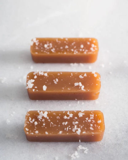 Whiskey with Smoked Salt Caramels
