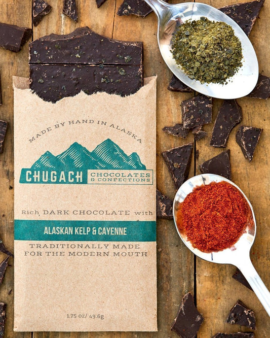 Alaskan Kelp & Cayenne Dark Chocolate Bar